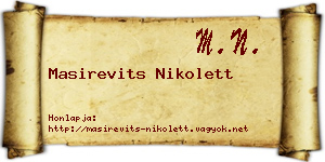 Masirevits Nikolett névjegykártya